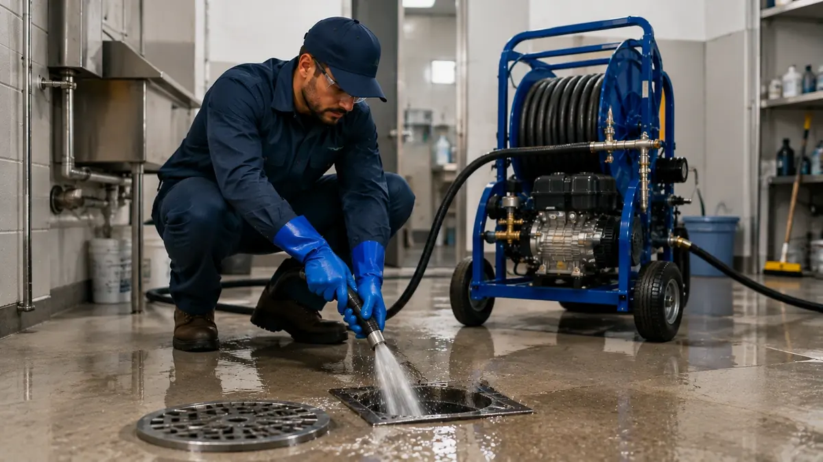 Floor Drain Hydro Jet Cleaning in Big Creek