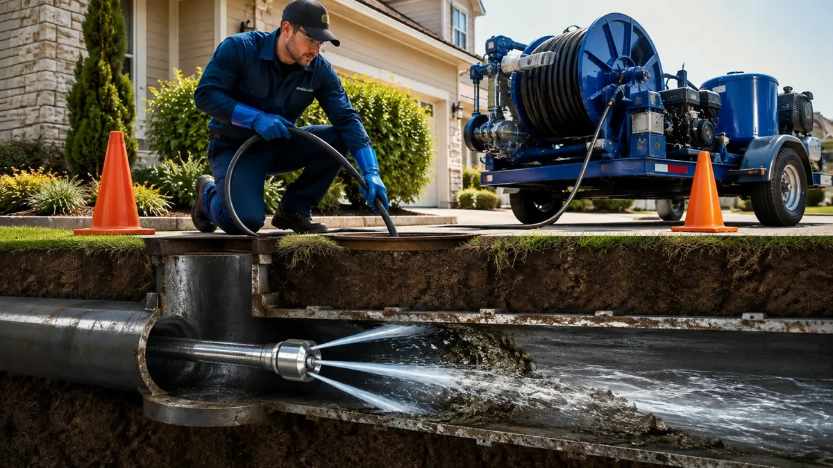 Main Sewer Line Hydro Jet Cleaning in Big Creek